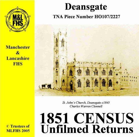 1851 Census Returns for Deansgate
