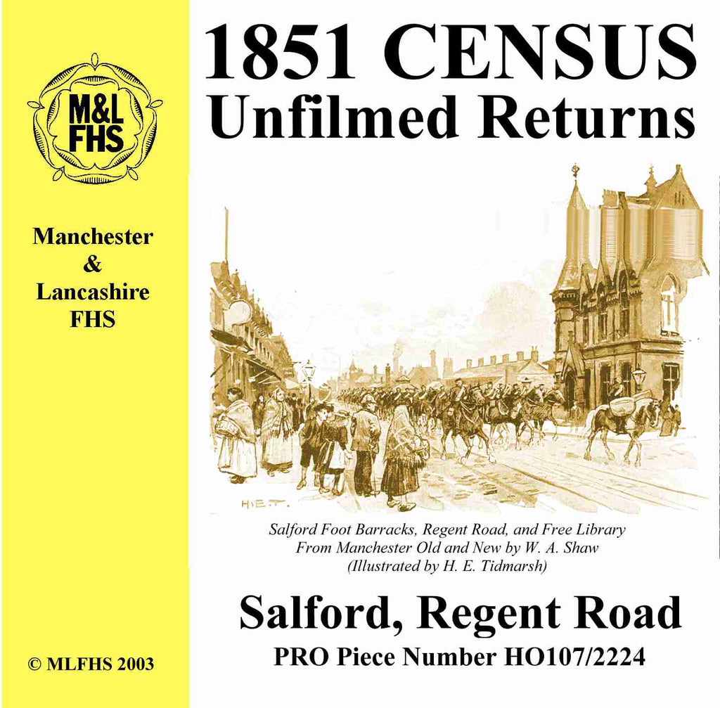 1851 Census Returns for Salford, Regent Road