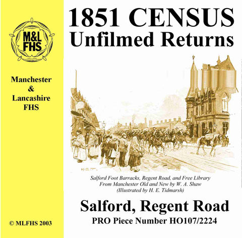 1851 Census Returns for Salford, Regent Road