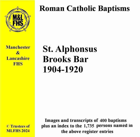 Trafford Park, St. Antony of Padua (RC) Baptisms 1904-1920 (Download)