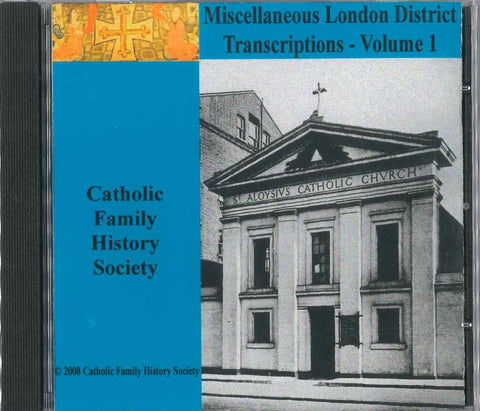 Miscellaneous London District Transcription Volume 1 (Download)